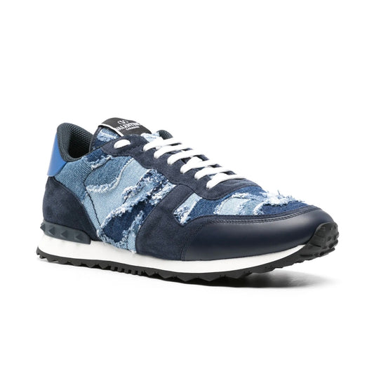 VALENTINO GARAVANI Rockrunner Camouflage denim sneakers