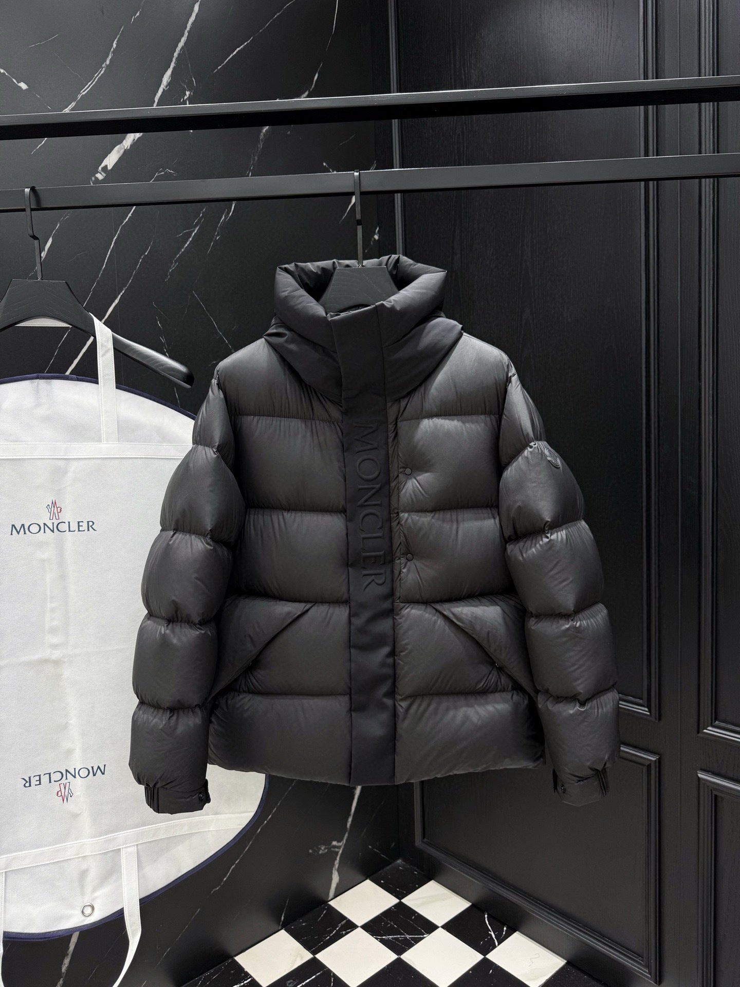 MONCLER Madeira Hooded Short Down Jacket