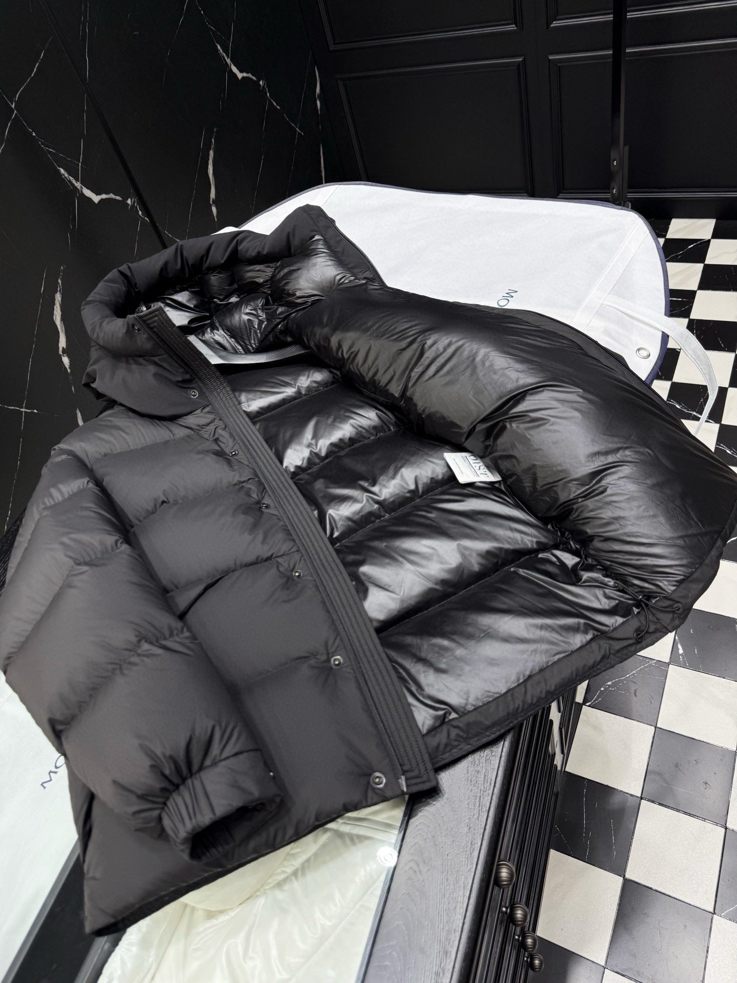 MONCLER Madeira Hooded Short Down Jacket