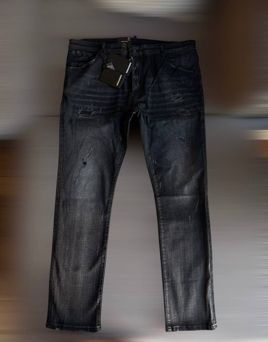 Dsquared2 Distressed Denim Black Jeans