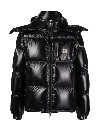 Moncler high-shine padded jacket in black