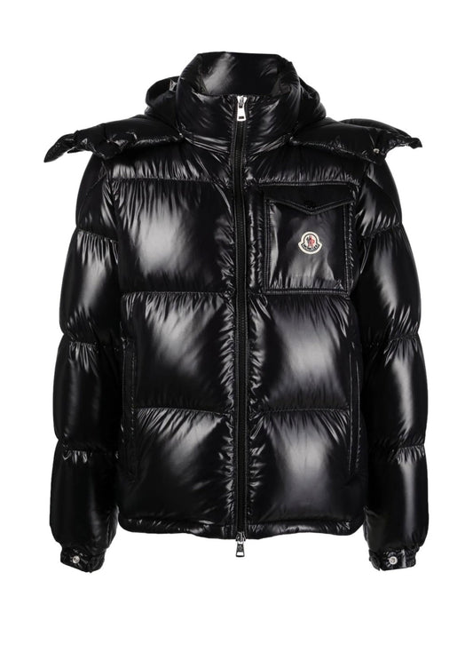Moncler high-shine padded jacket in black