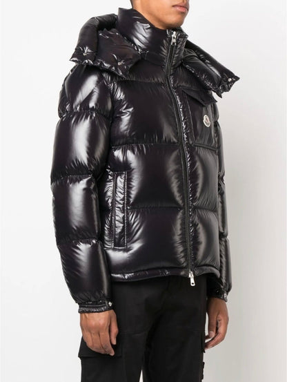 Moncler high-shine padded jacket in black