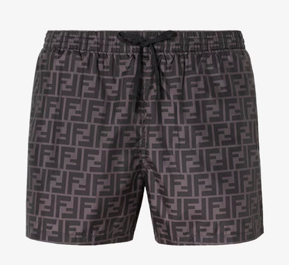 FENDI Black nylon swim shorts