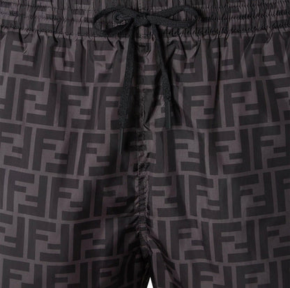FENDI Black nylon swim shorts