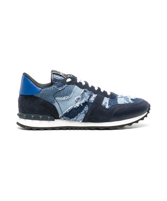 VALENTINO GARAVANI Rockrunner Camouflage denim sneakers