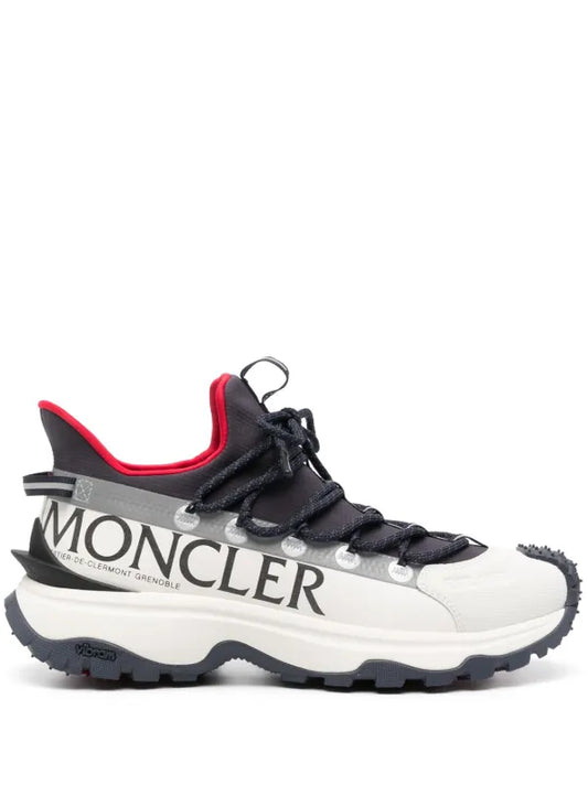 Moncler Men's Trailgrip Lite 2 Low Top Sneakers in White/Red Moncler